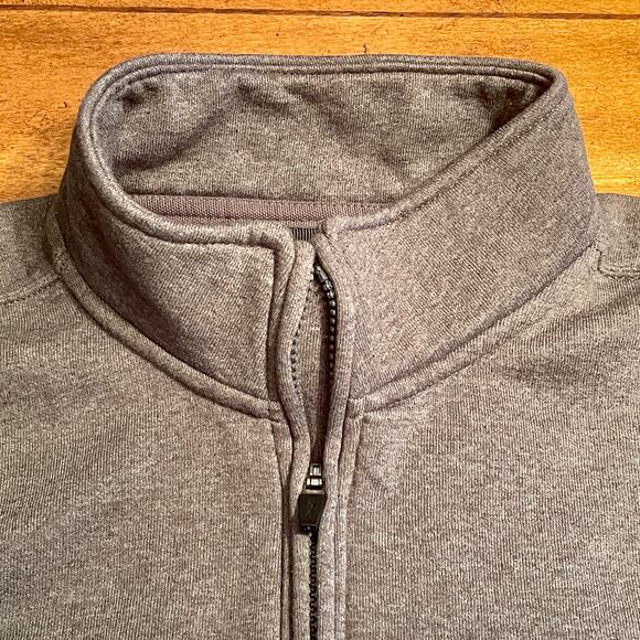 Carhartt Pullover Sweatshirt Mock Neck Quarter Zip Mens XL Gray 106#8=R13 - Picture 4 of 15